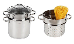 SHAIK® HA-001 Pastatopf 5 L Spargeltopf hoch mit Glasdeckel