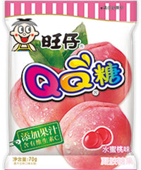 MHD:06.2024 Want Want QQ Gummibonbons Pfirsich 70 g