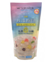 MHD:21.10.2023 WuFuYyuan Tapioka Perlen schnellkochend bunt 250 g