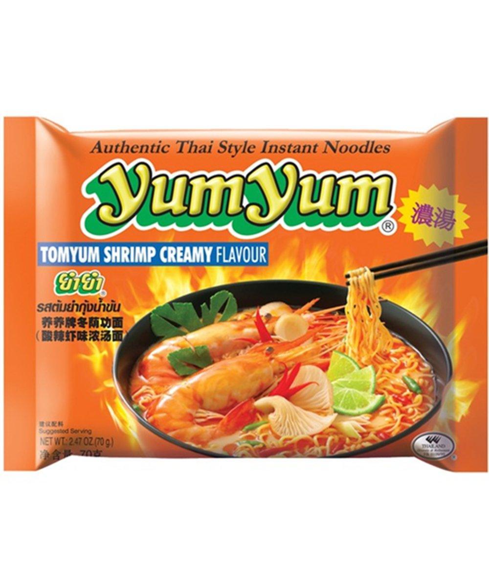 MHD:11.04.2024 Yum Yum Instant Tom Yum Garnelen Rahm Nudeln 70 g